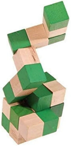 Wooden Rubiks Model | Eco-Friendly Snake Cube Twist Puzzle Toy
