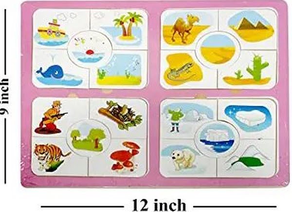 Wooden 4 in 1 Habitat - Pink Board - EKT2231