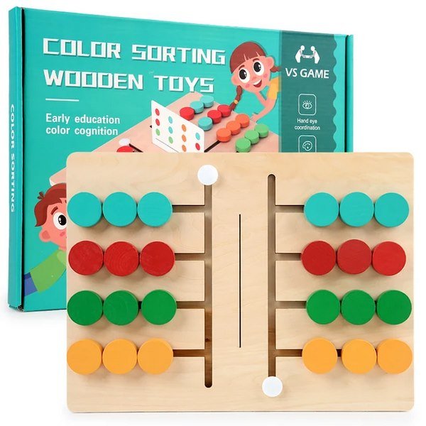 Montessori Color Sorting Toy - 2 Players | Fine Motor & Color Skills