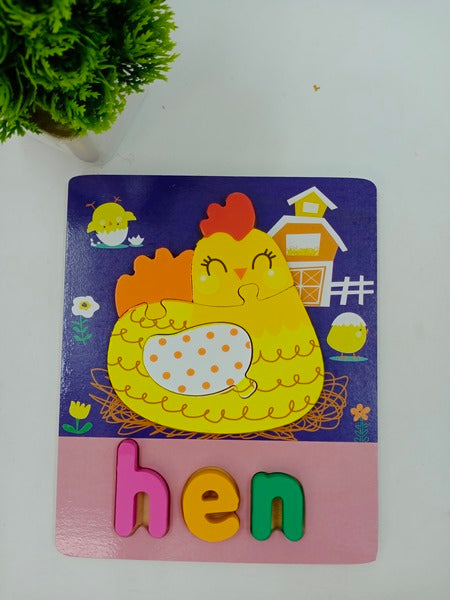 Wooden Zigsaw Puzzle Hen - EKT2619