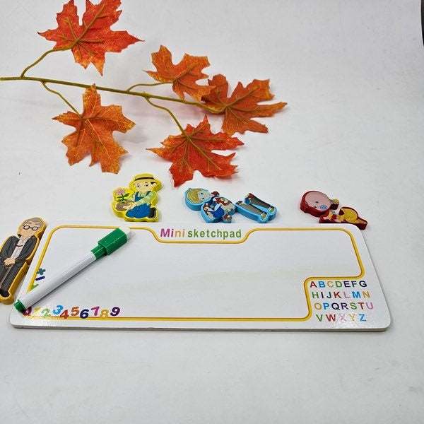 Wooden life cycle jigsaw puzzle board with mini sketchpad 1pc random design will be shipped - EKT2704