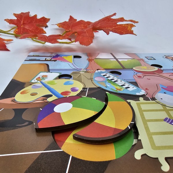 Wooden 2pc puzzle board kids play things - EKT2726