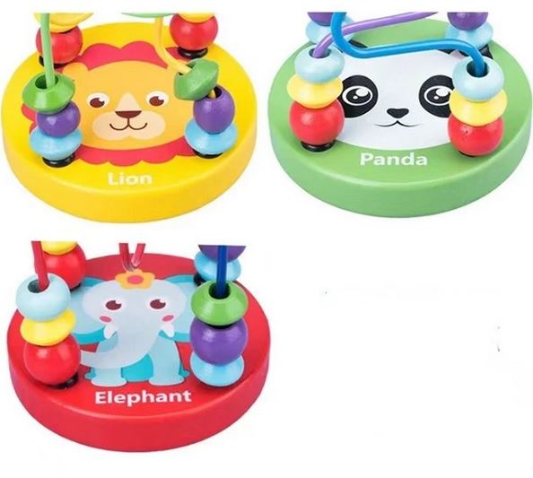 Wooden Mini Beads Maze | Develops Hand-Eye Coordination (One Random Design Shipped)