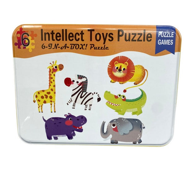Wooden Intellat Toys Puzzle Tin Box - EKT2934