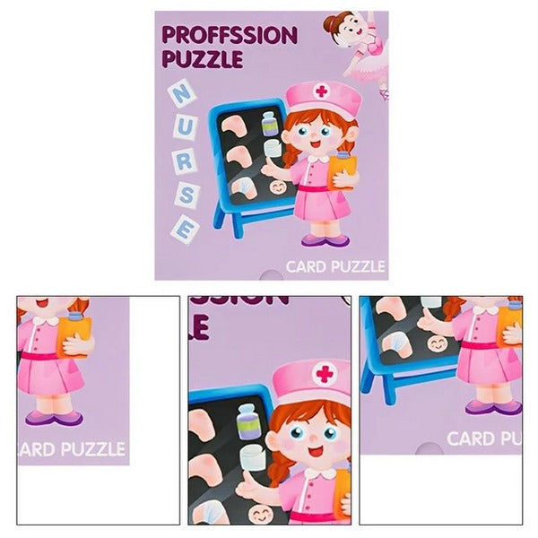 Extrokids 6 In 1 Card Puzzle Profession - EKT3160