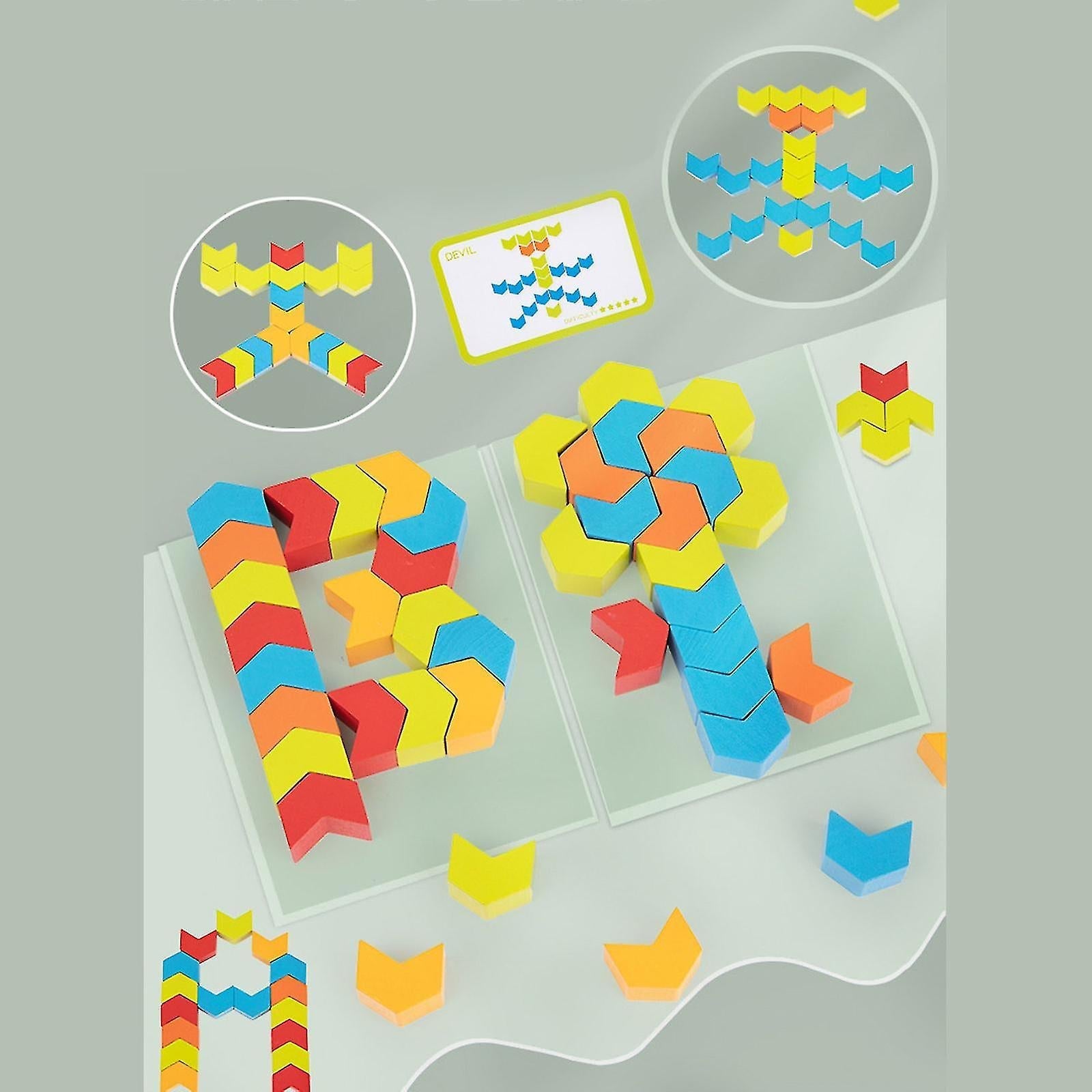 Herring Bone Wooden Blocks - EKT3188