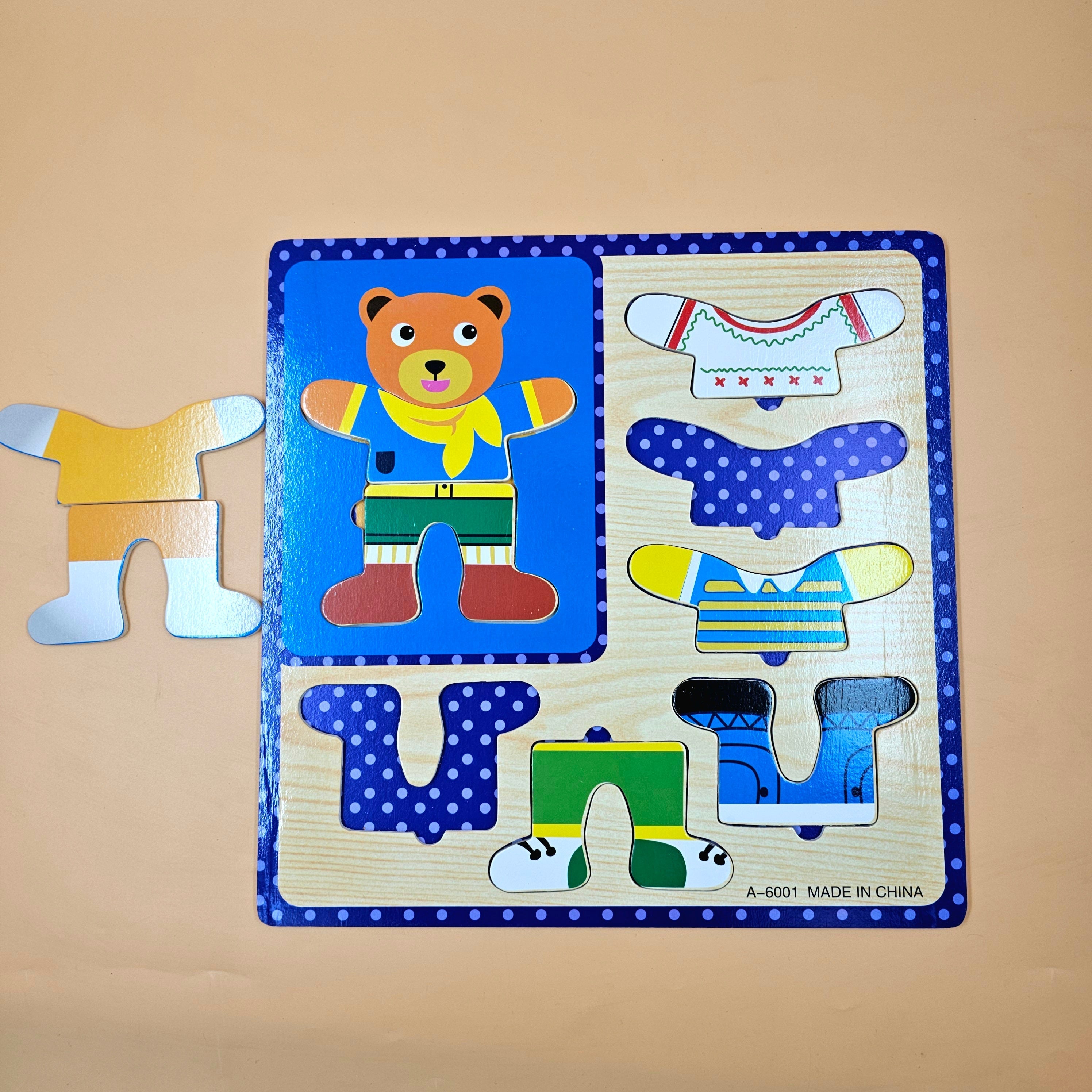 Wooden Bear Dressup Puzzle - EKT3252