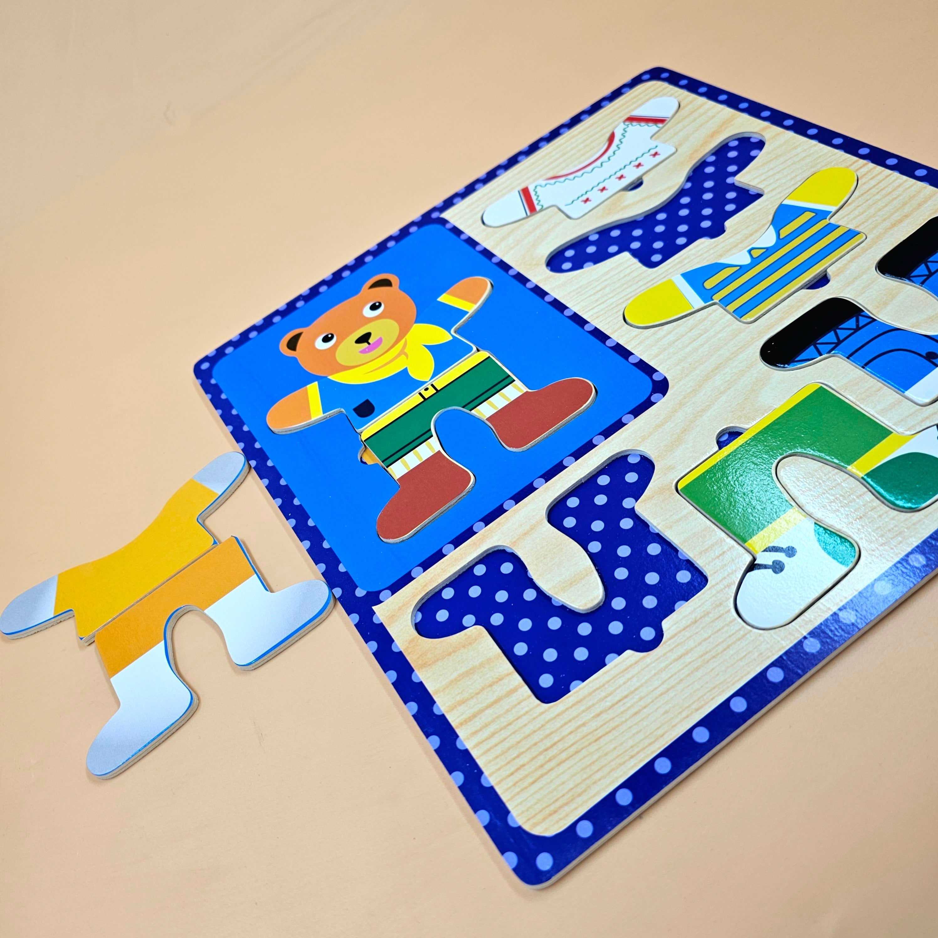 Wooden Bear Dressup Puzzle - EKT3252
