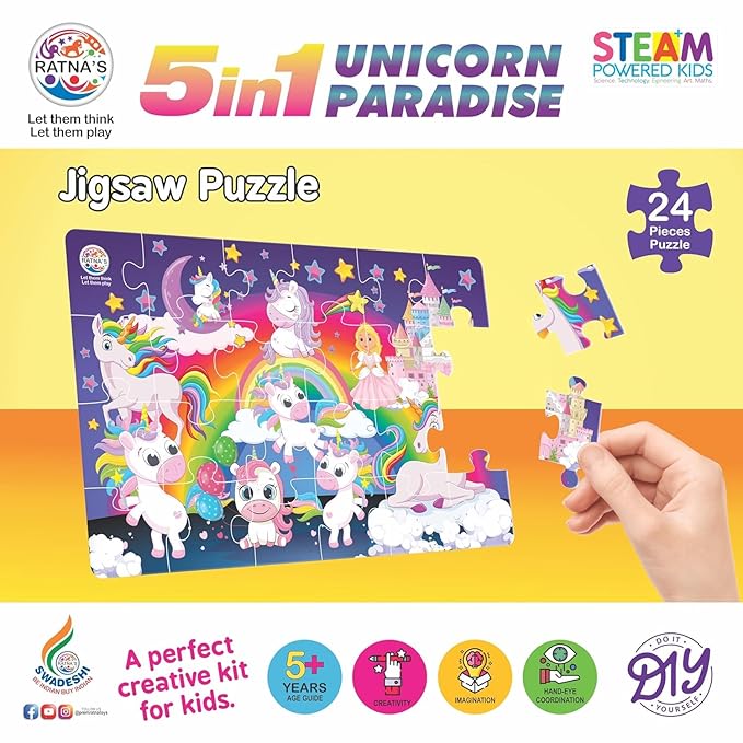 5 in 1 Unicorn Paradise Creative Kit for Kids will be shipped - EKT3635