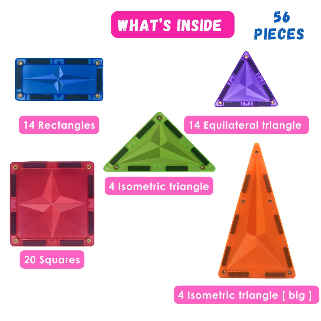 Magnetix Construction Set 56 Pieces - EKT3653