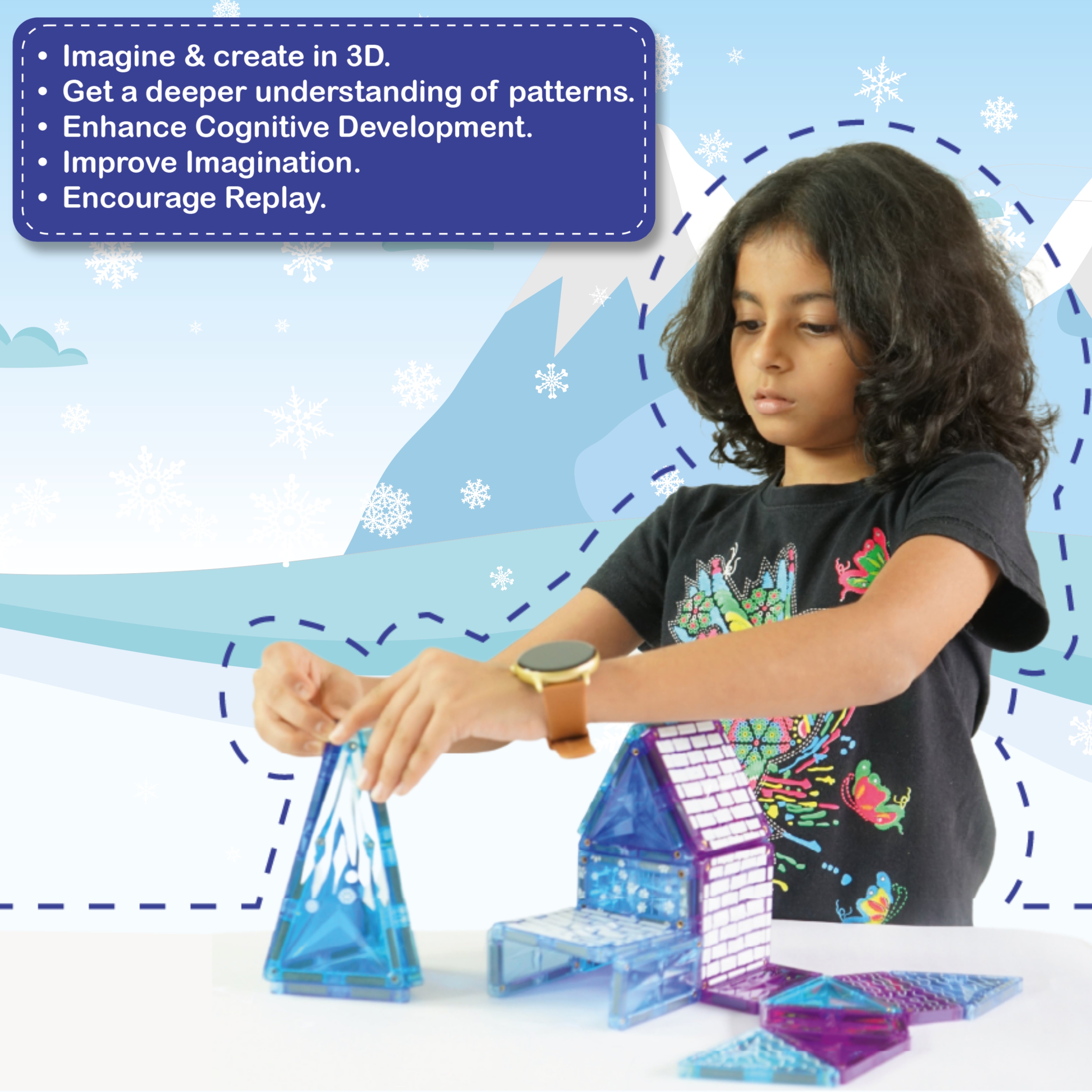 Magnetix Construction Set Artic Theme 34 Pieces - EKT3655