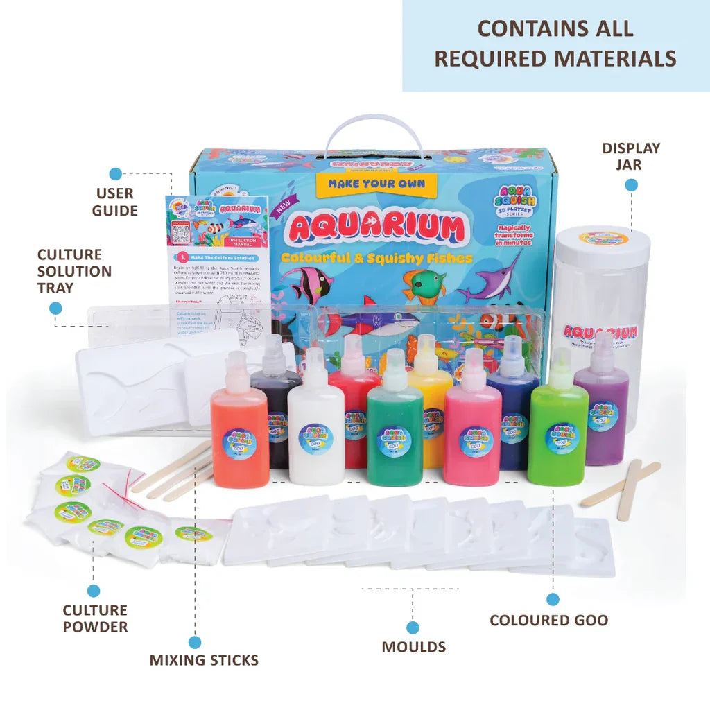 Aquarium Aqua Squish Kit for Kids 100% Safe & Non Toxic - EKT3664