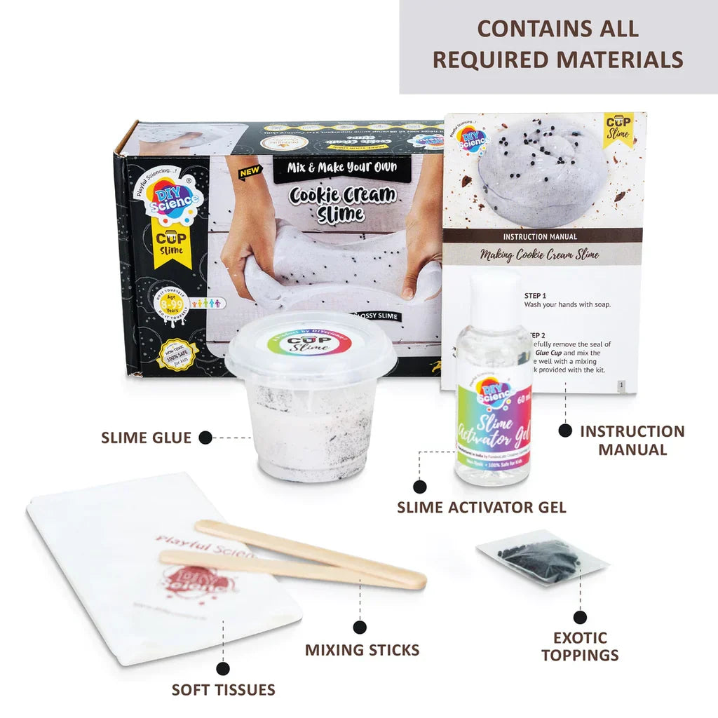Cookie Cream Slime Kit for Kids 100% Safe & Non Toxic - EKT3673