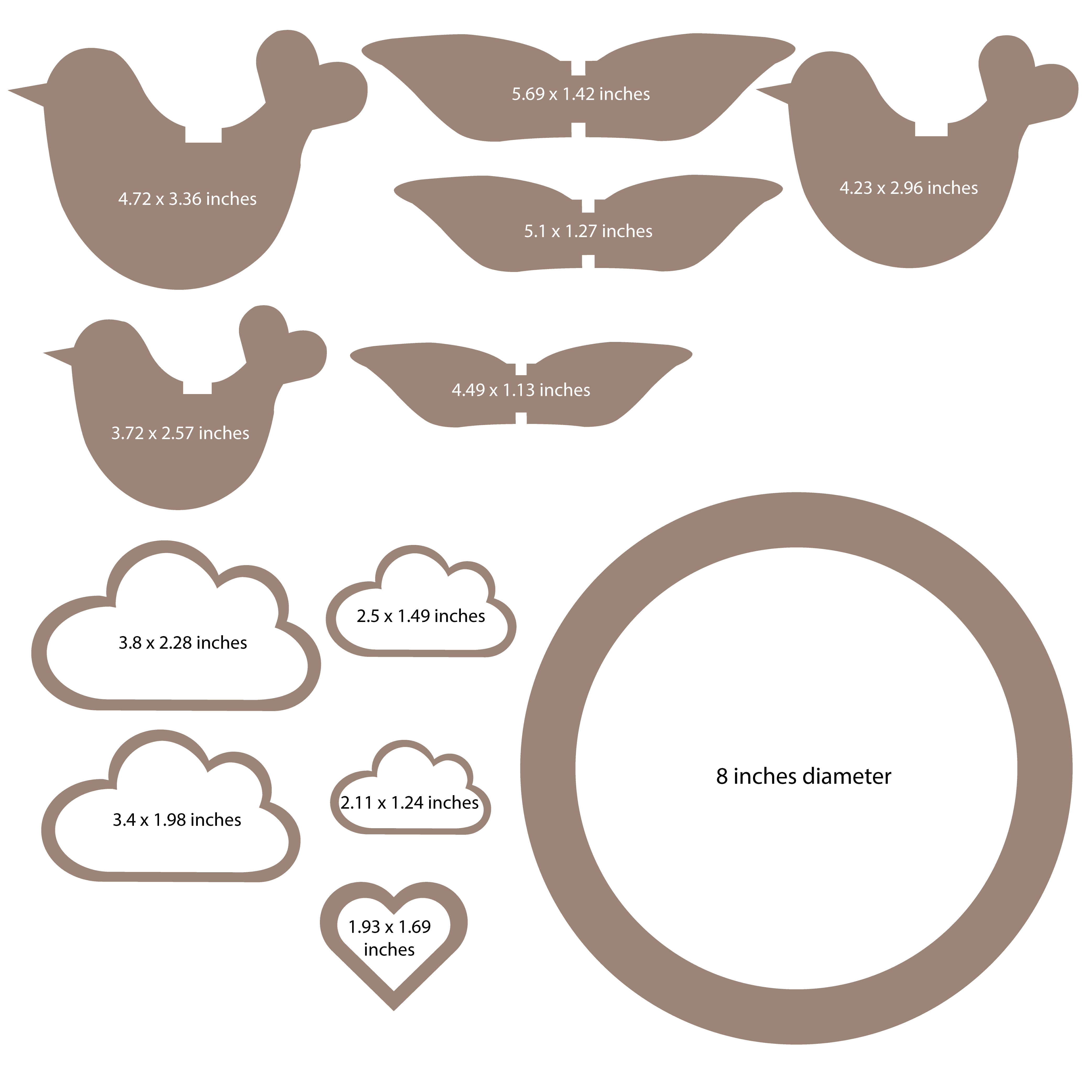 Yarn Bird Diy Craft Kit Mobile Hanging - EKT3691