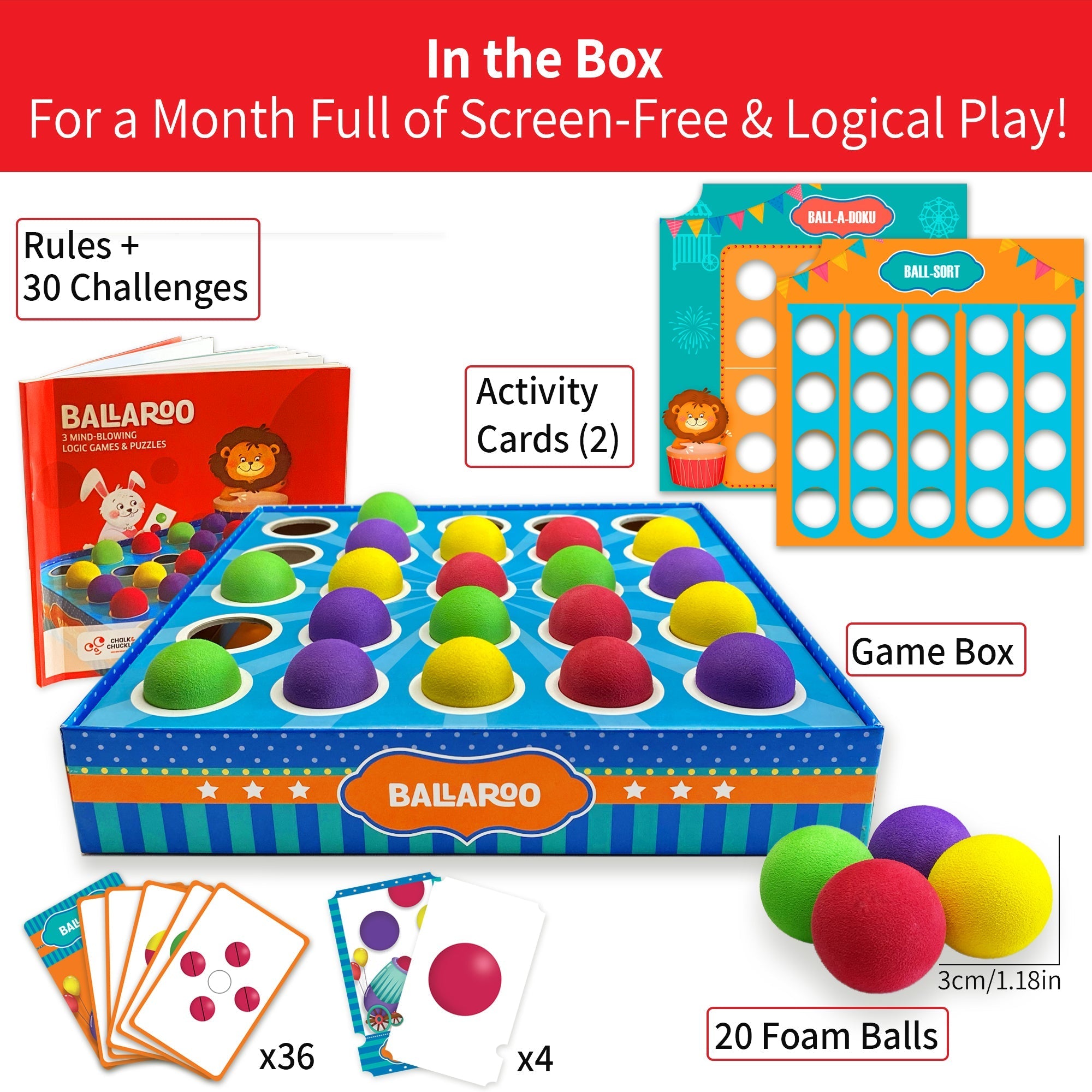 Ballaroo 3 Mind Blowing Logic Games And Puzzles - EKT3697