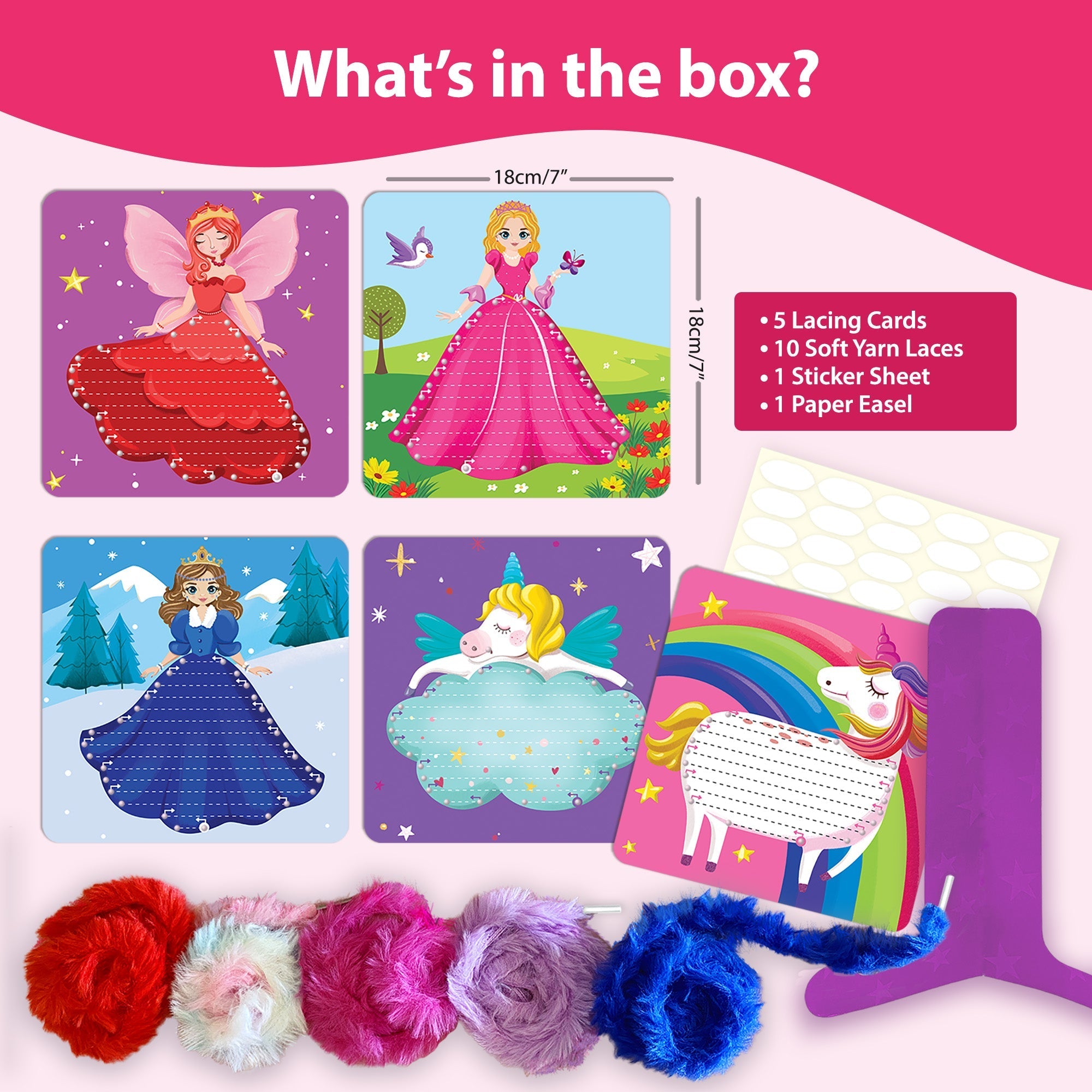 Creative Lacing – Princess & Unicorn Theme Sensory Craft Activity - EKT3700