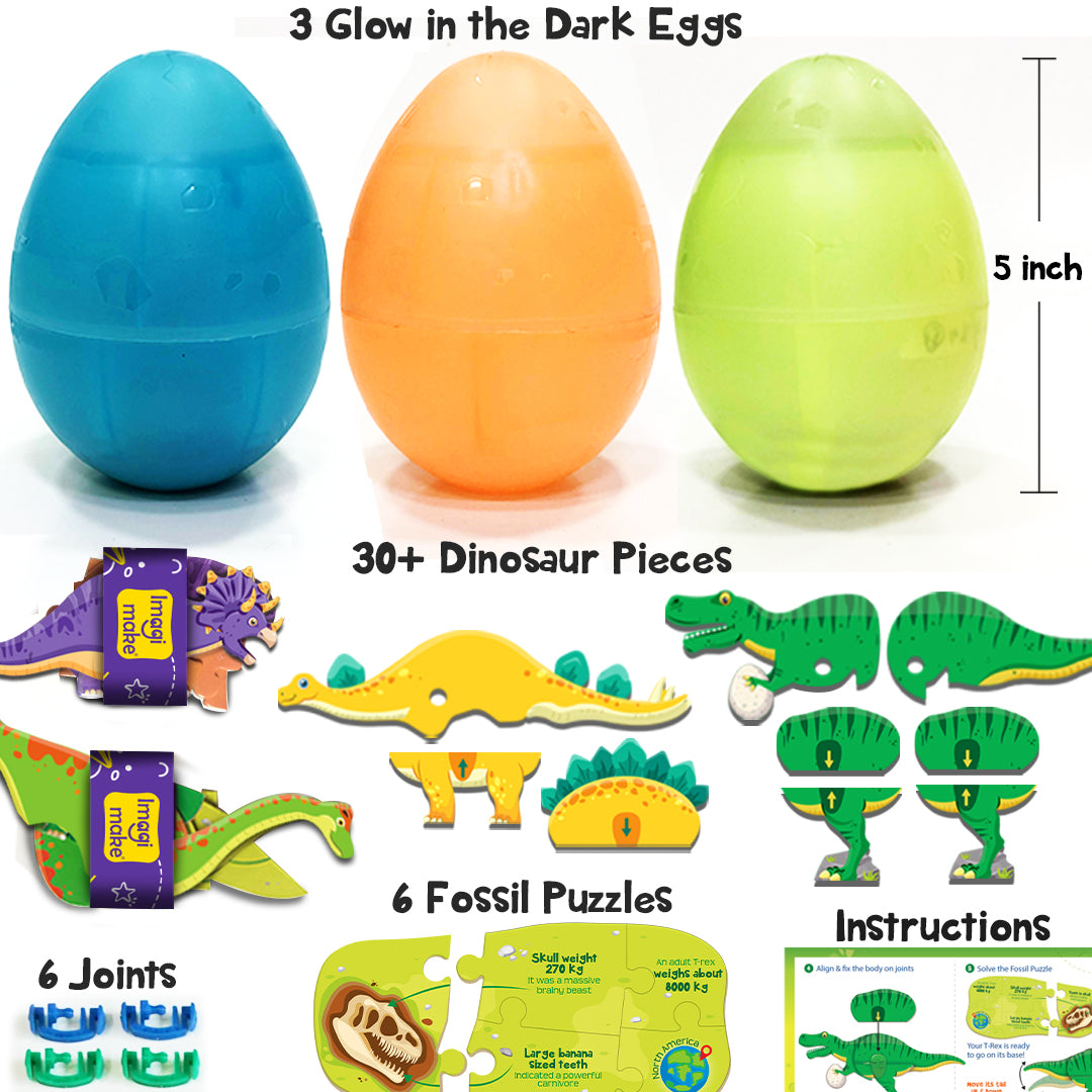 Glow in the Dark Dino & Eggs | - EKT3774