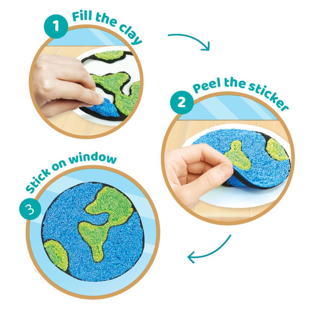 DIY Clay Stickers - Space | Air Dry Foam Clay - EKT3794