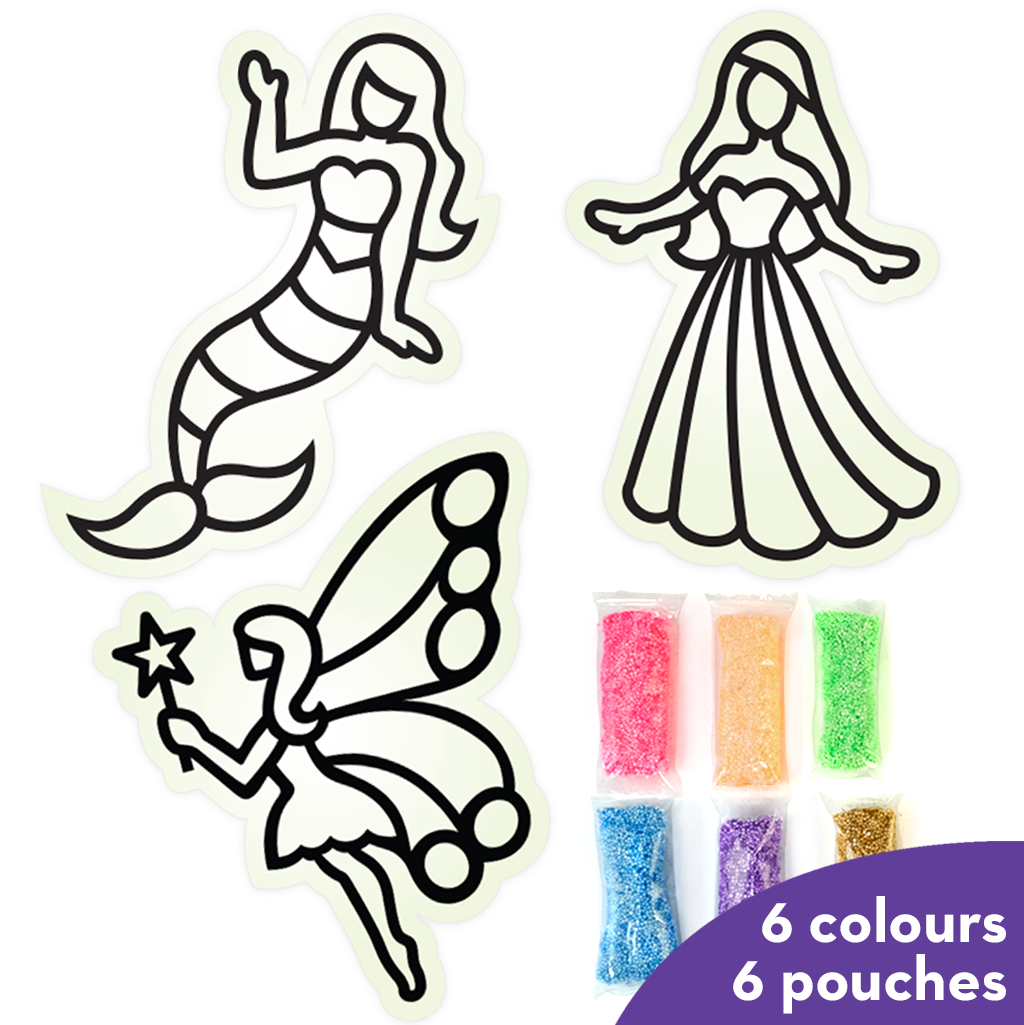 DIY Clay Stickers - Mini Princess | Air Dry Foam Clay - EKT3797