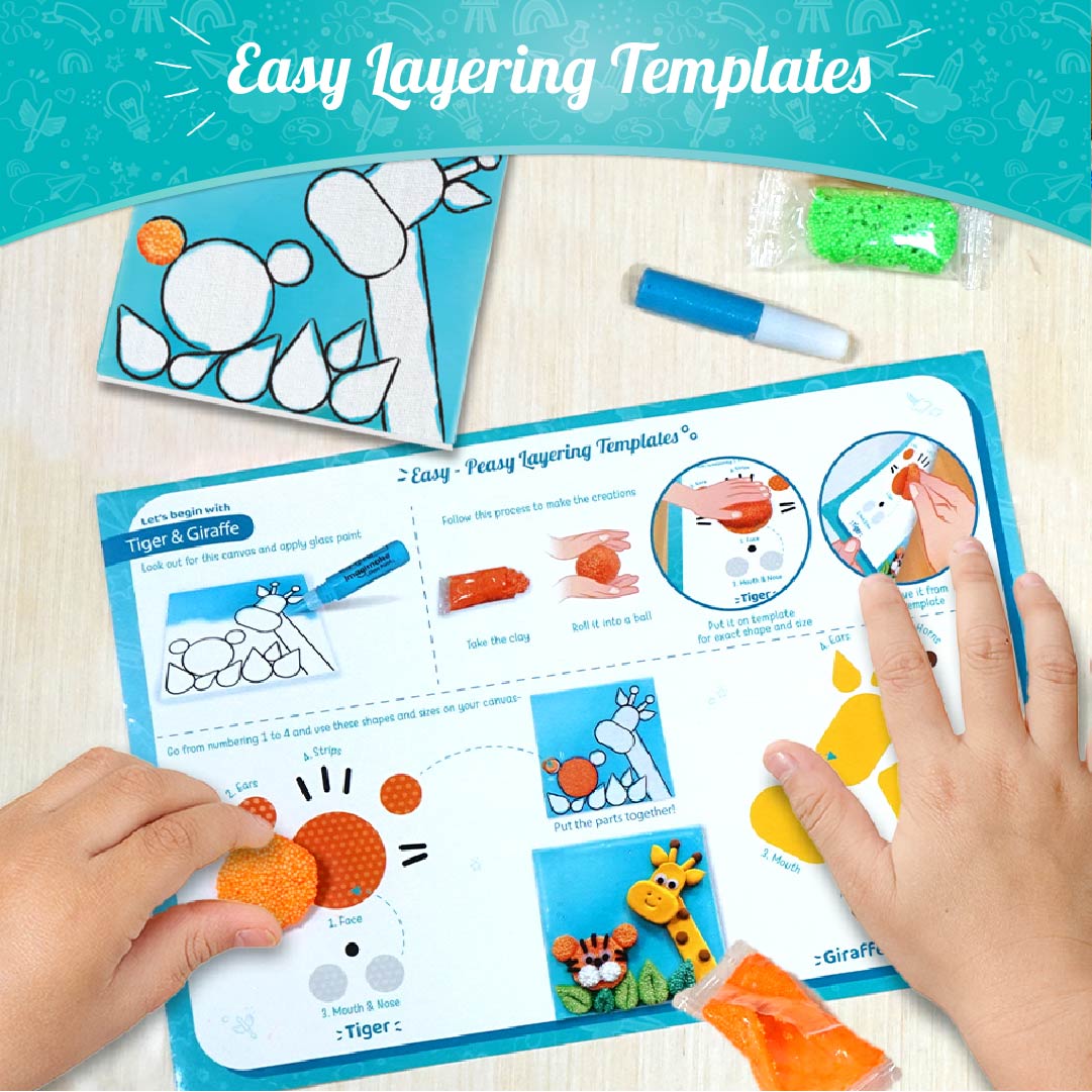 DIY Clay Murals - Jungle | Make 5 Canvases - EKT3800