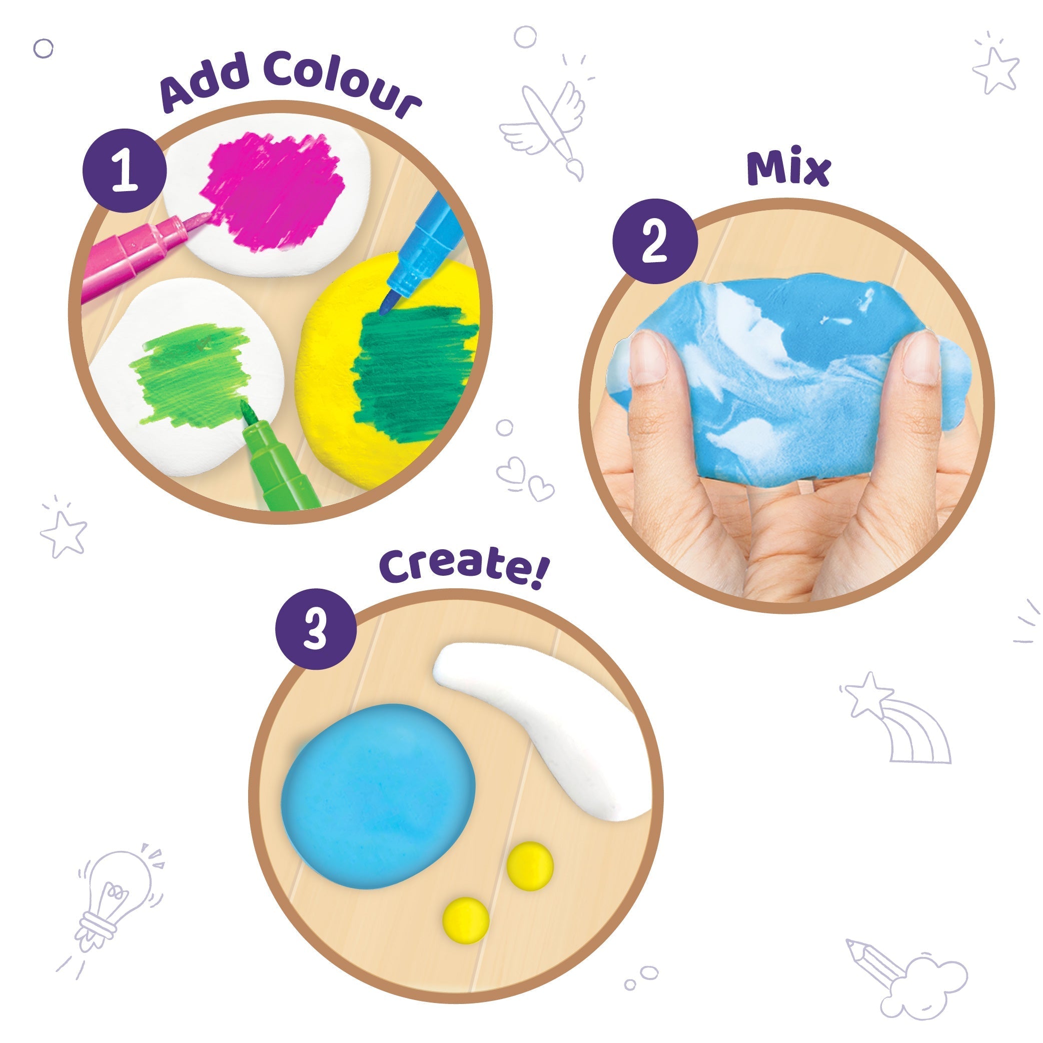 DIY Magic Clay - Space |ÊColour Your Own Clay - EKT3802