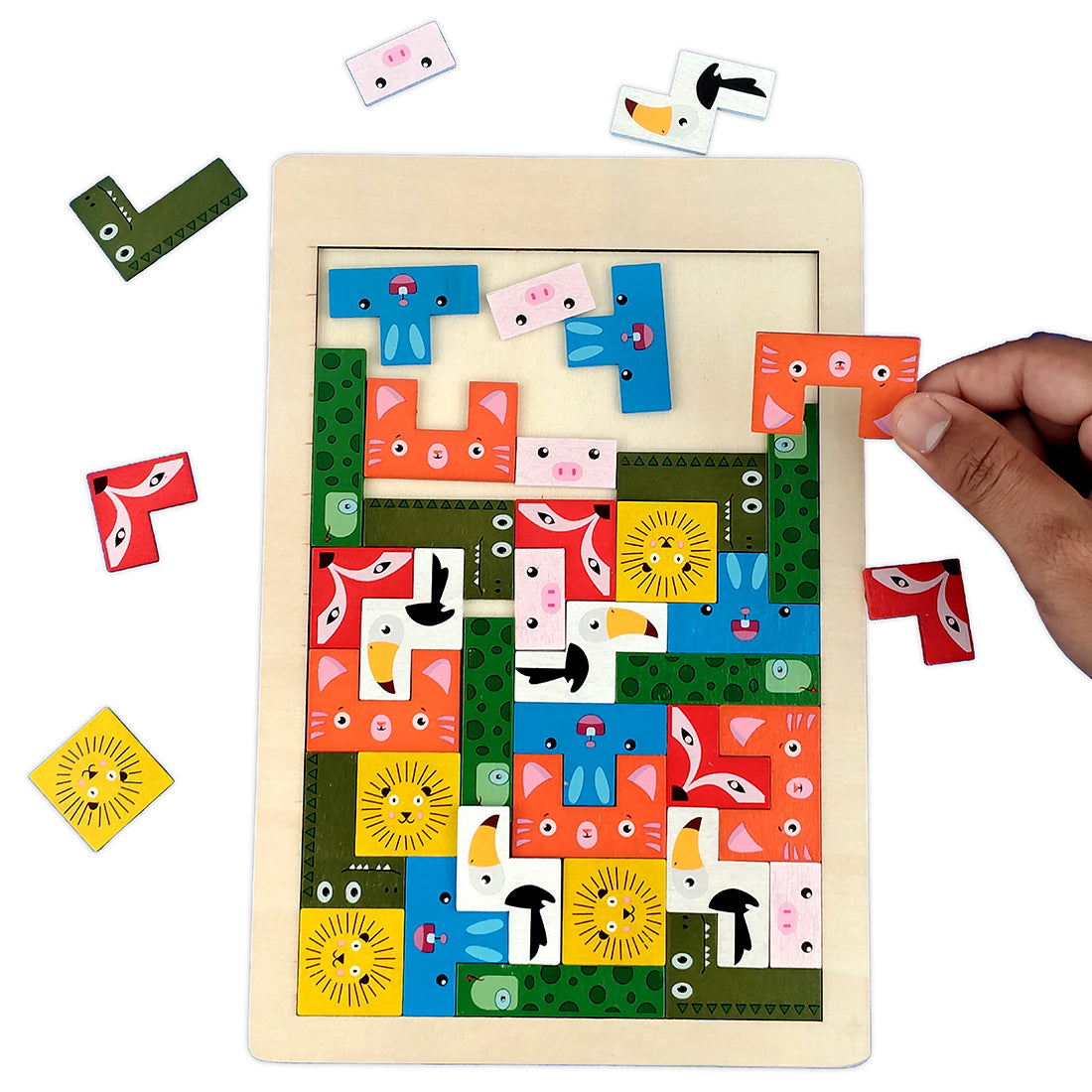 Wooden Intelligence Animal Theme Puzzle - EKT3809