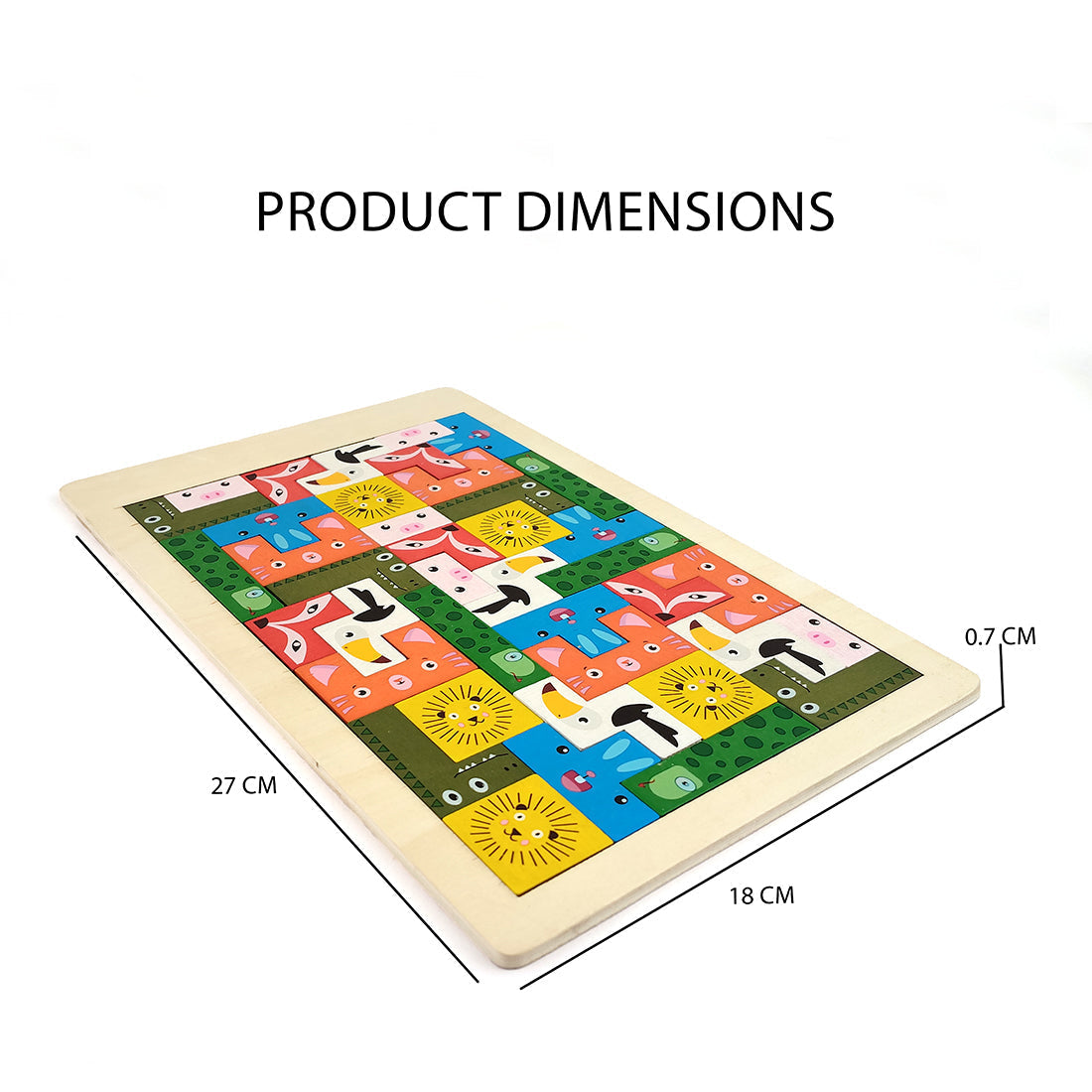 Wooden Intelligence Animal Theme Puzzle - EKT3809