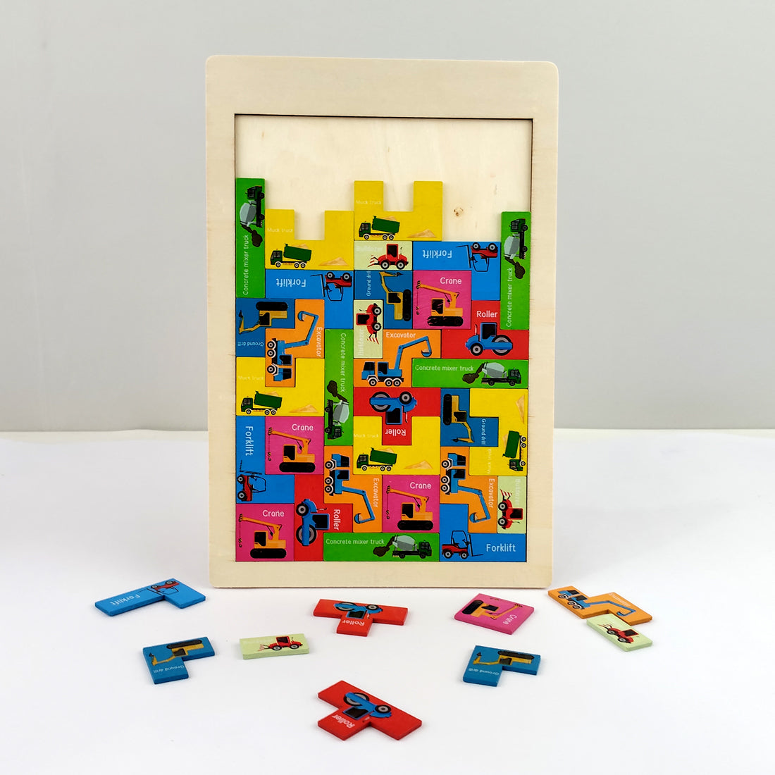 Wooden Intelligence Vehicle Theme Puzzle - EKT3810