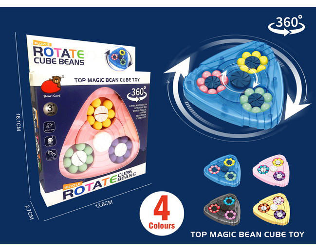 Rotate Cube Beans Magic Toy 360 Degree Random Colours - EKT3879