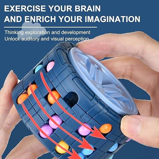 Cylinder Magic Bean Rotate And Slide Puzzle Toy - EKT3881