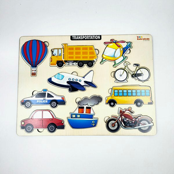 Extrokids Wooden Transport Theme Puzzle - EKW0265