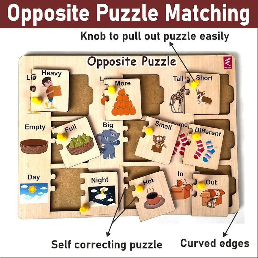 Wooen Opposite Matching Puzzle With Peg - EKW0281