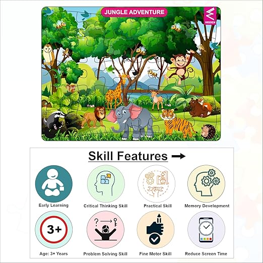 Wooden Jungle Theme Jigsaw Puzzle - EKW0299