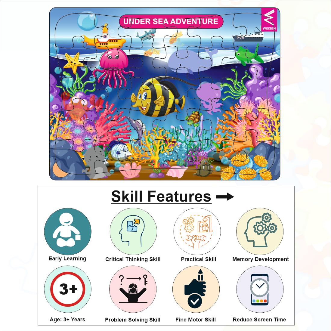 Wooden Under Sea Theme Jigsaw Puzzle - EKW0300