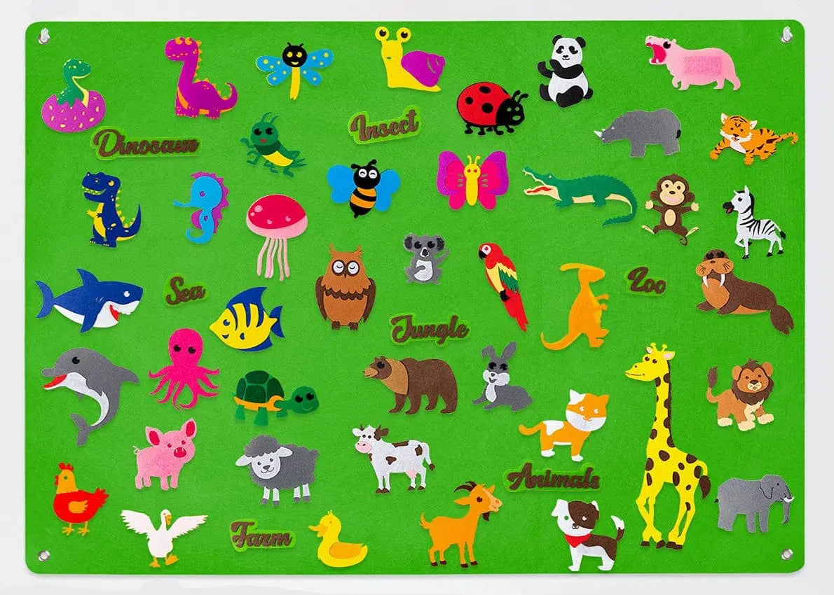 Fidtoy Interactive Farm Kit – Tablero de Fieltro Montessori para Cuentacuentos y Aprendizaje Temprano de Niños Pequeños