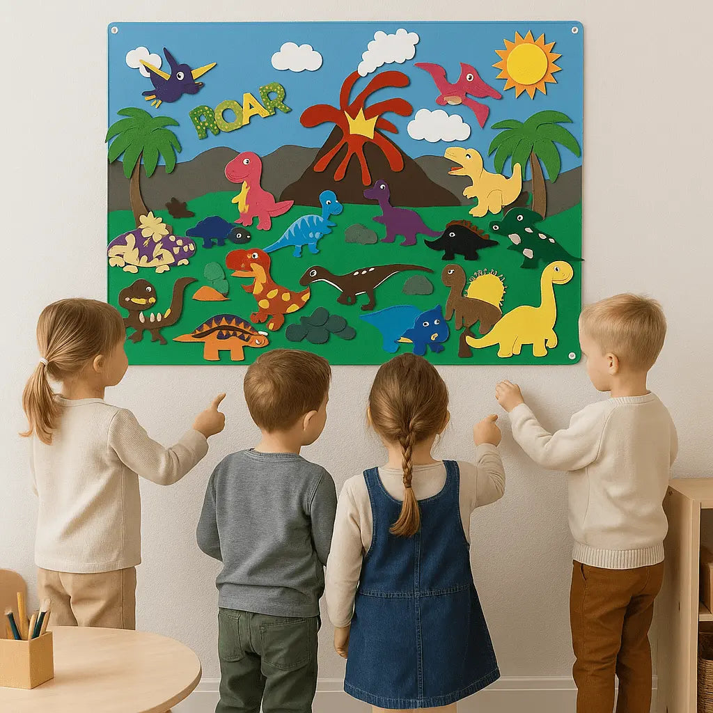 Fidtoy Interactive Farm Kit – Tablero de Fieltro Montessori para Cuentacuentos y Aprendizaje Temprano de Niños Pequeños