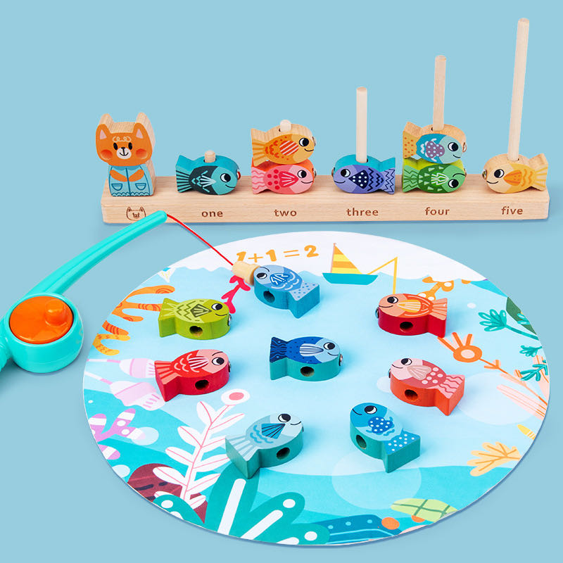 Wooden Magnetic Fishing and Counting Game- Mathematics toys