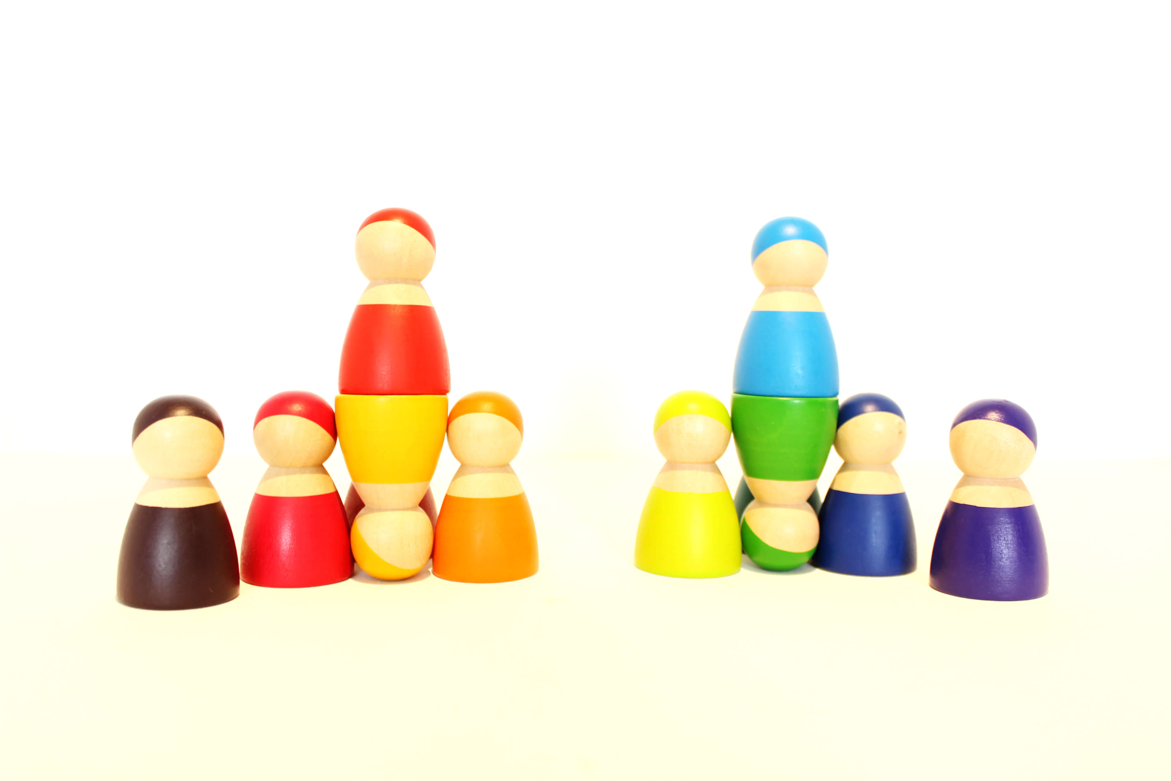 Rainbow Wooden friends - Educational toy