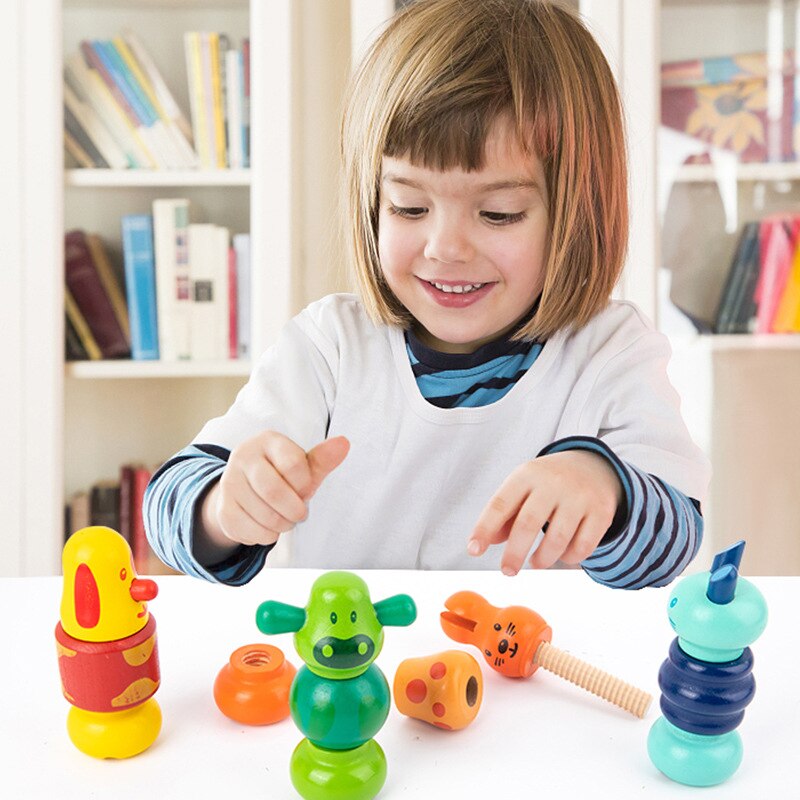 Montessori Animal Screw Nut Assembly DIY Toys