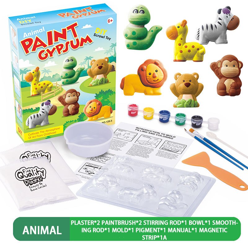 Children DIY Paint Gypsum Plaster