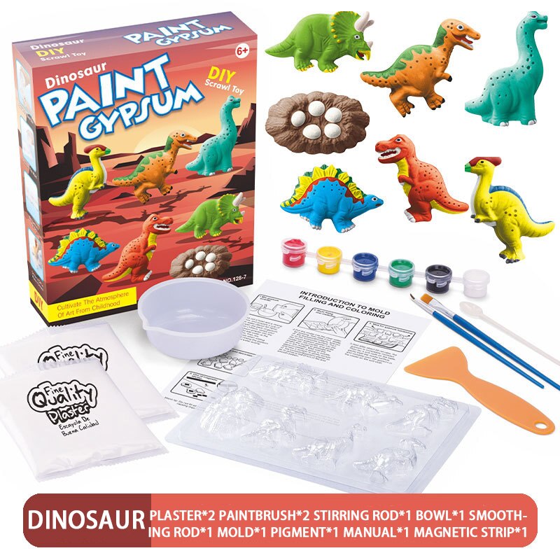 Children DIY Paint Gypsum Plaster