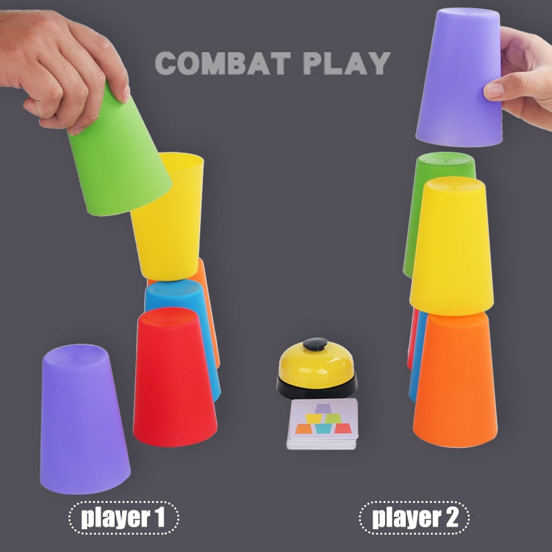 Stacking Cup Game Toys With Card