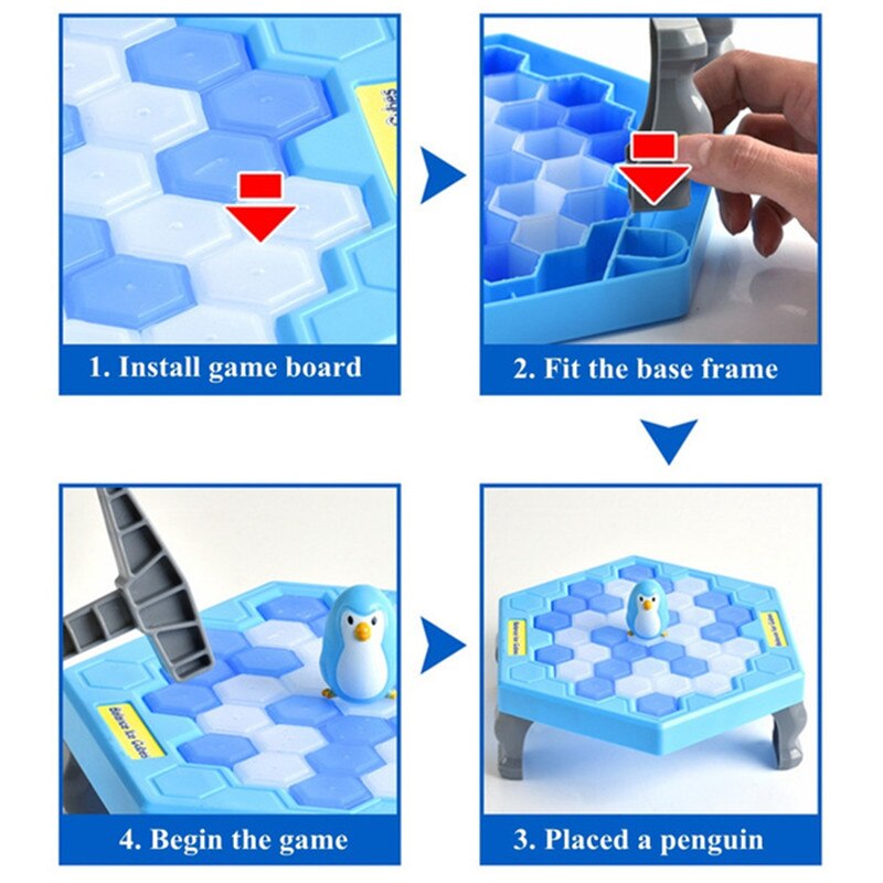 Kids Save Penguin Ice Block Breaker Trap Toys
