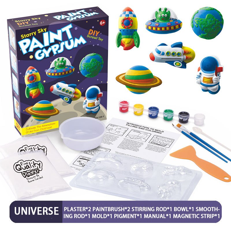 Children DIY Paint Gypsum Plaster