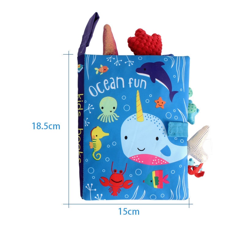 Fidtoy Sensory Fabric Book for Toddlers – Soft Interactive Baby Learning Book