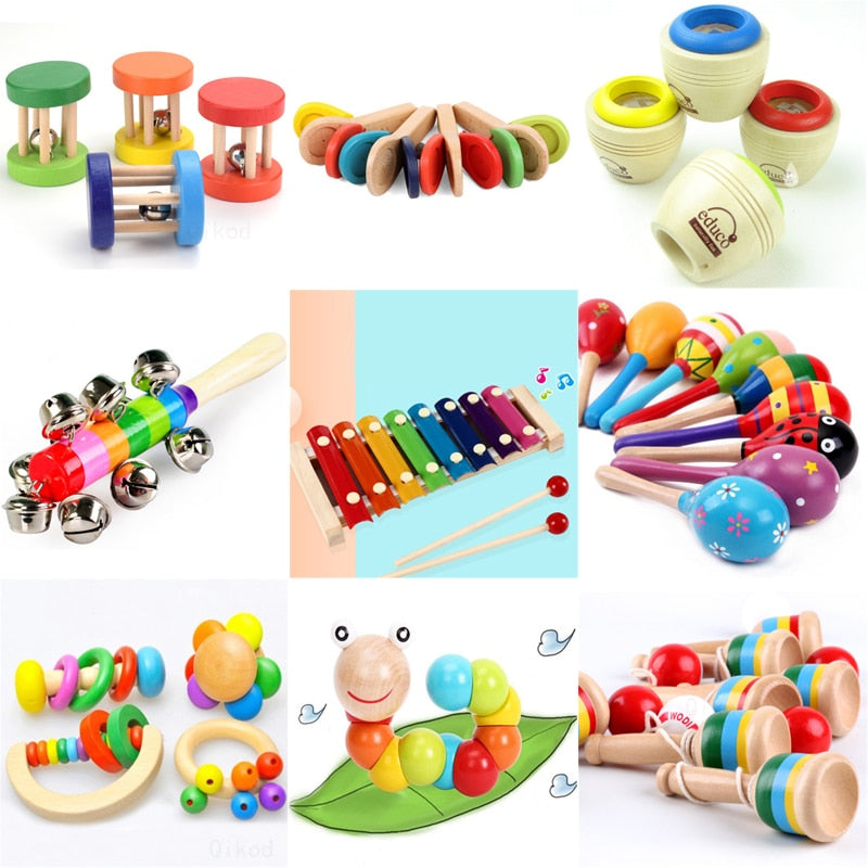 Jouets sensoriels en bois Montessori (jusqu'à 3 ans)
