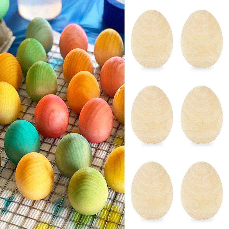 Jumbo Solid Wooden Egg Natural Finish DIY Craft Egg