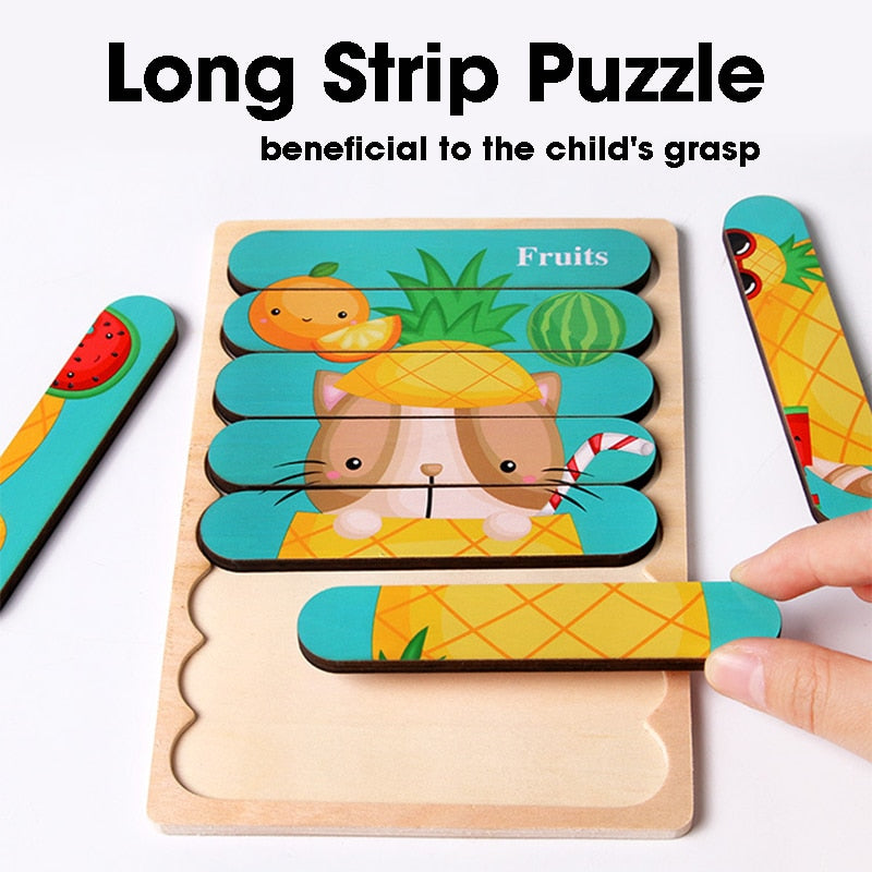 Double-Sided Strip 3D Puzzles Baby Toy