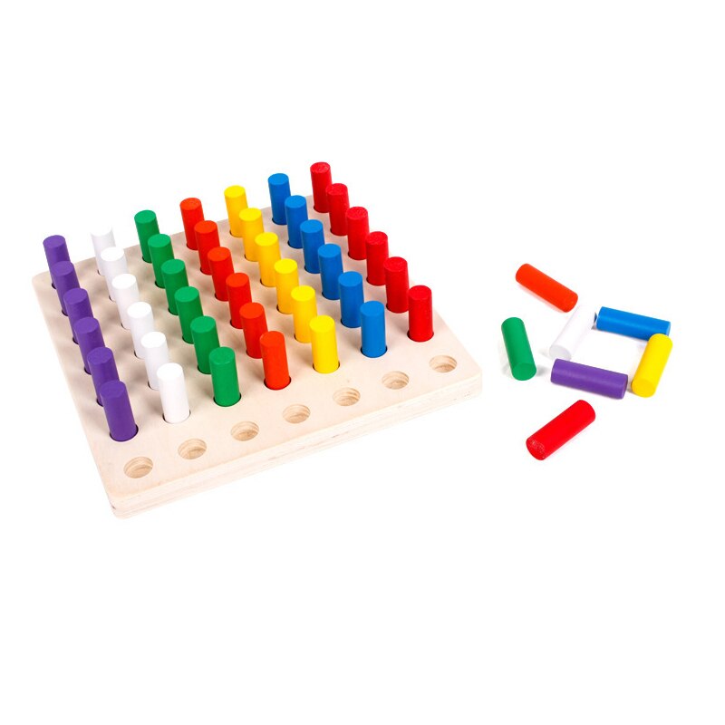 Wooden Montessori Peg Board Educational Toy