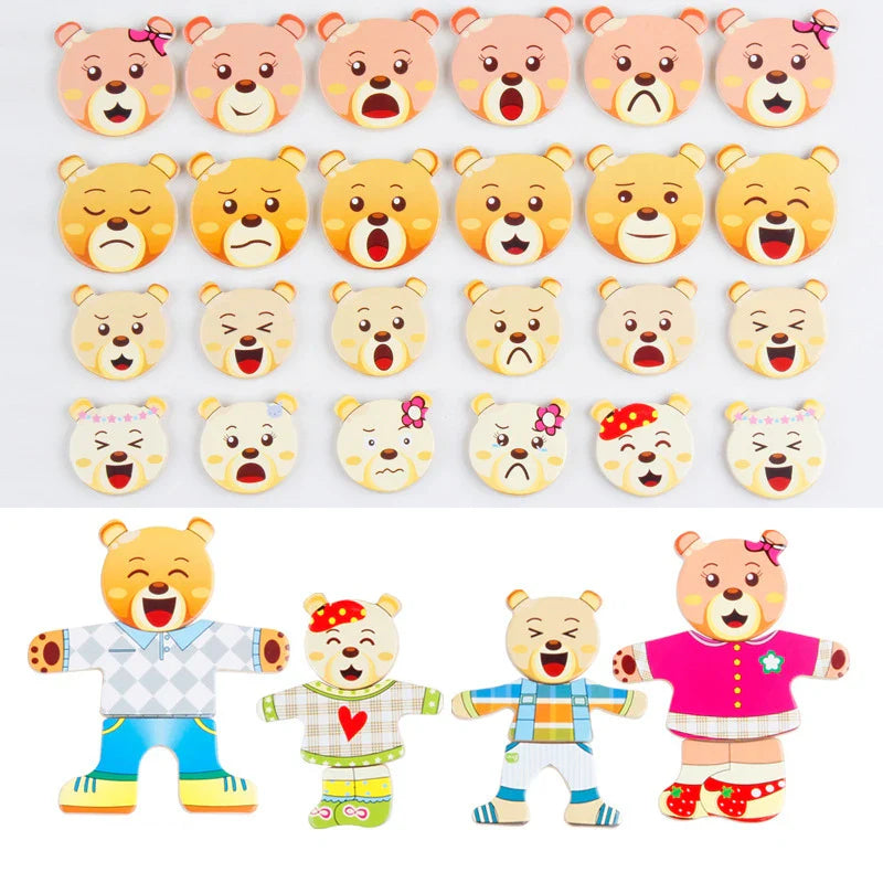 Fidtoy Montessori Wooden Animal Jigsaw Puzzle Toys for Toddlers – Educational & Fun Learning